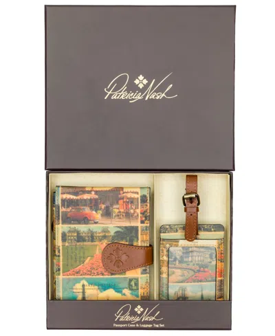 Patricia Nash Passport Or Luggage Tag Boxed Accessories In Postcards From Paris