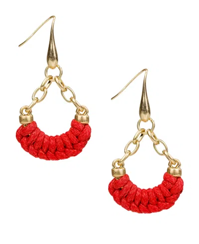 Patricia Nash Patrica Nash Gold-tone Plated Chain Drop Earrings In Pattern