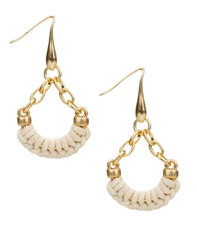 Patricia Nash Patrica Nash Gold-tone Plated Chain Drop Earrings In Pink