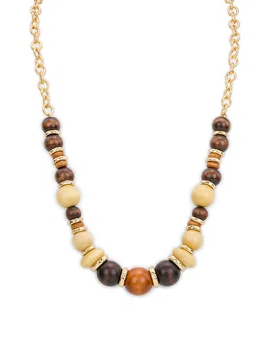 Patricia Nash Patrica Nash Gold-tone Plated Long Beaded Necklace In Pattern