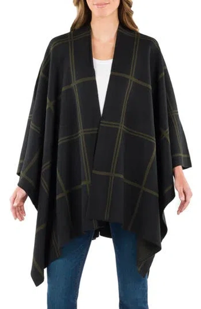 Patricia Nash Plaid Cape In Black