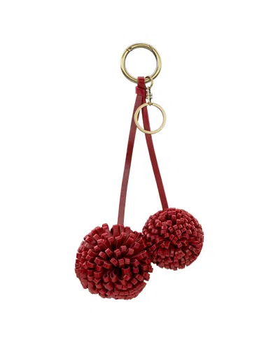 Patricia Nash Pom Pom Key Fob In Brown