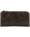 Patricia Nash Prassa Bark Leaves Textured Wallet In Brown