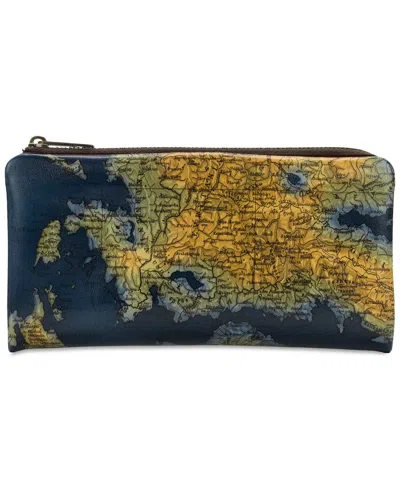 Patricia Nash Prassa Leather Wallet In Greek Map