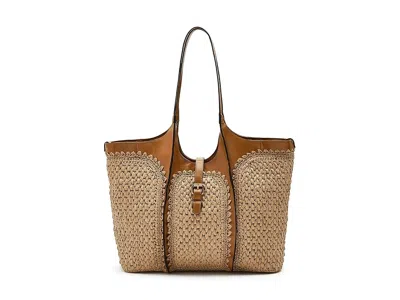 Patricia Nash Santorini Woven Satchel Satchel Handbags Natural/light Tan: One Size In Brown