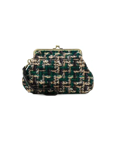 Patricia Nash Savena Boucle Wristlet In Green
