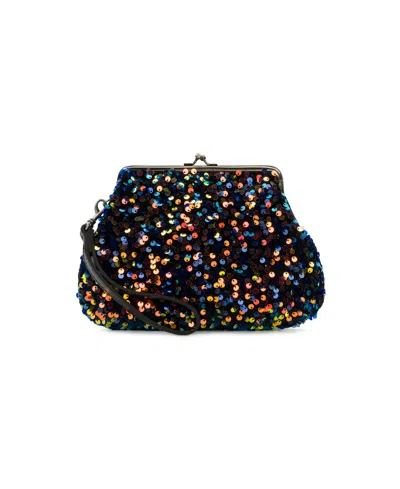 Patricia Nash Savena Payettes And Velvet Wristlet In Blue