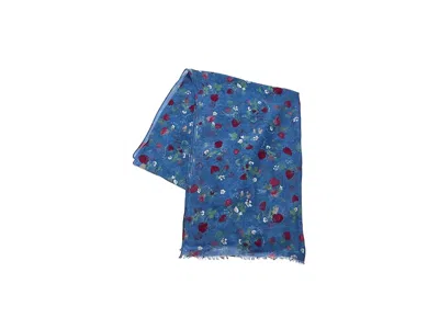 Patricia Nash Scarf Scarves Denim Blue Strawberry: One Size