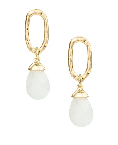 Patricia Nash Semi-precious Stone Collection Briolette Post Earrings In Gold