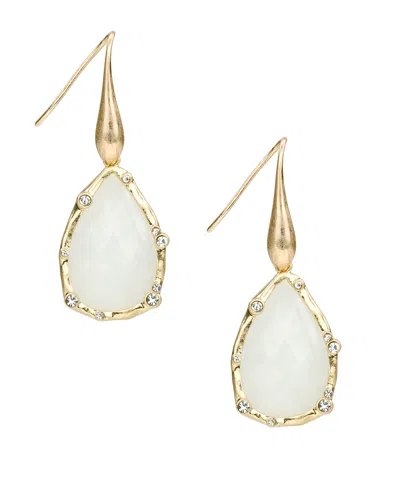 Patricia Nash Semi-precious Stone Collection Tear Drop Earrings In Gold
