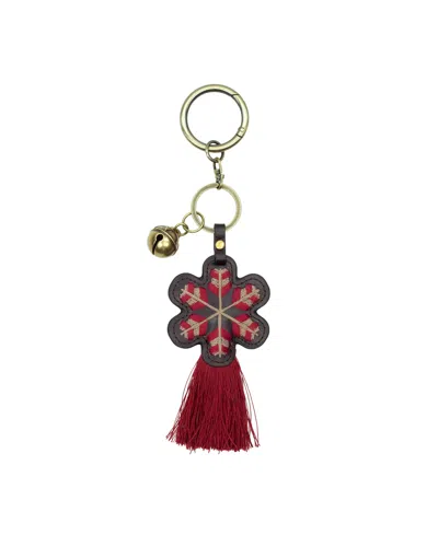 Patricia Nash Snowflake Quick-release Leather Tassel Bag Charm In Multi
