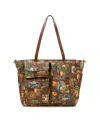 Patricia Nash Sorlana X-large Tote Bag In Vintage Travel Sticker