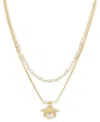 Patricia Nash Summer Bees Double Strand Short Necklace In Gold