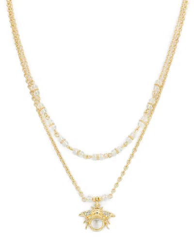 Patricia Nash Summer Bees Double Strand Short Necklace In Gold