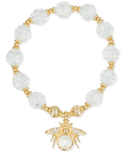 Patricia Nash Summer Bees Stretch Bracelet In Gold