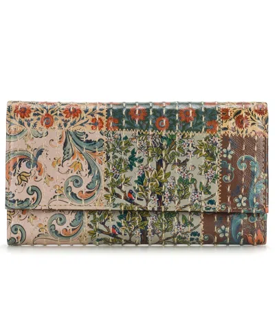 Patricia Nash Teressa Leather Snap Wallet In Nordic Patchwork
