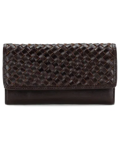 Patricia Nash Terresa Distressed Leather Wallet In Brown