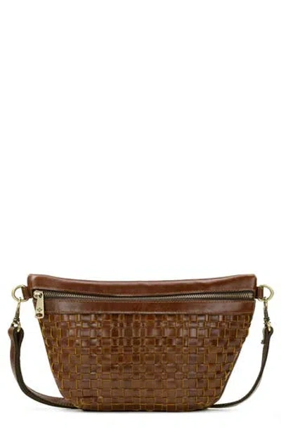 Patricia Nash Tinchi Woven Belt Bag In Cognac