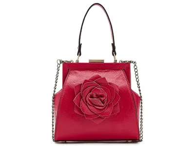 Patricia Nash Tiphanie Frame With Parisian Rose Cross Body Handbags Strawberry: One Size In Red