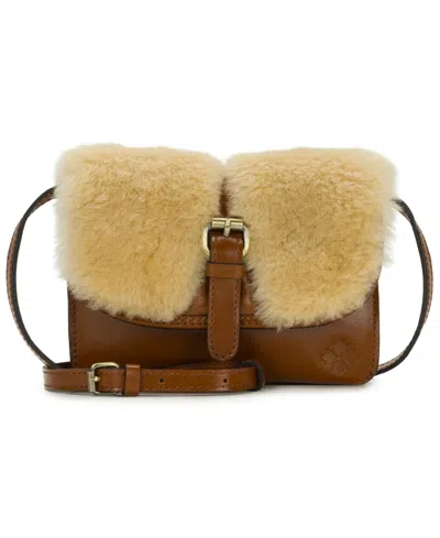 Patricia Nash Torri Sherpa Mini Crossbody Handbag In Brown