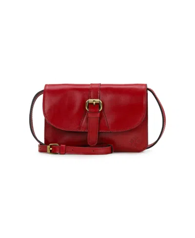 Patricia Nash Torri Small Leather Crossbody In Burgundy