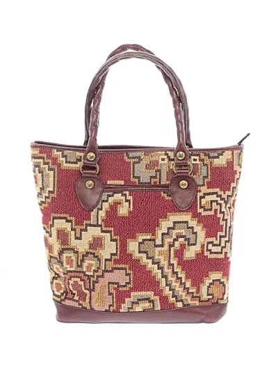 Pre-owned Patricia Nash Tote Bag In Burgundy