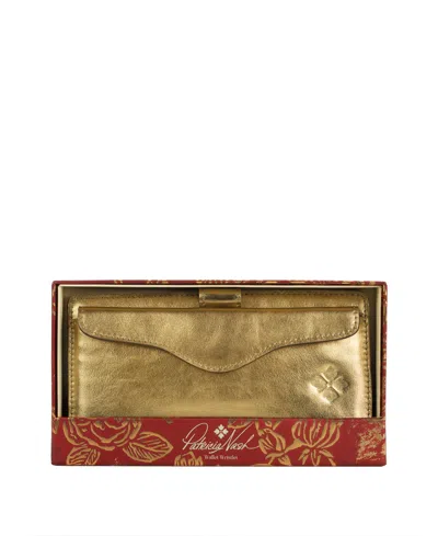 Patricia Nash Valentia Small Leather Wallet In Gold
