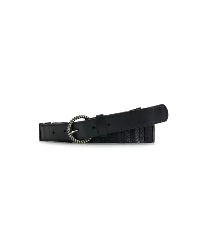Patricia Nash Vasia Stretched Tooled Belt In Black