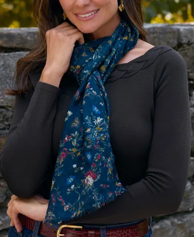 Patricia Nash Vintage Print Scarf In Blue