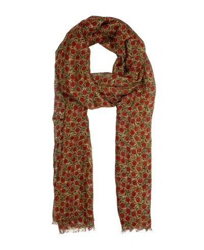 Patricia Nash Vintage Print Scarf In Scandi Antique Ochre