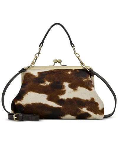 Patricia Nash Vione Small Leather Frame Bag In Brown