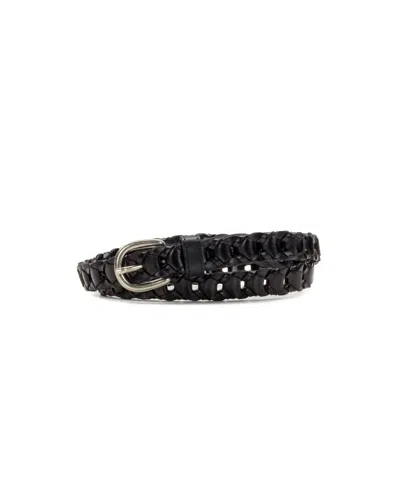 Patricia Nash Women's Atina Chain-link Leather Belt In Black