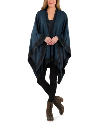 Patricia Nash Women's Color Block Shawl In Cerulean
