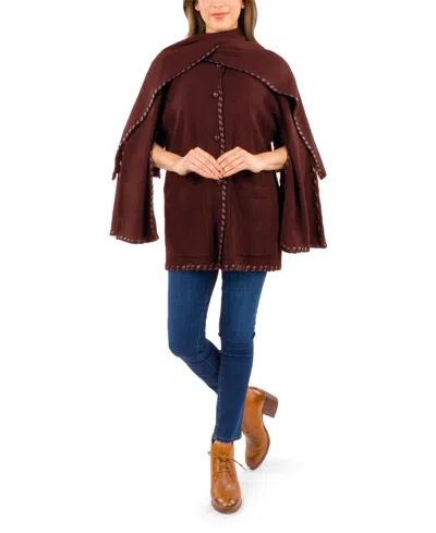 Patricia Nash Women's Hand Laced Cape In Chocolate