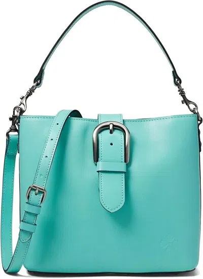 Patricia Nash Women's  Irving Bucket Bag Mint Green Leather Crossbody Strap Jdm456 In Blue
