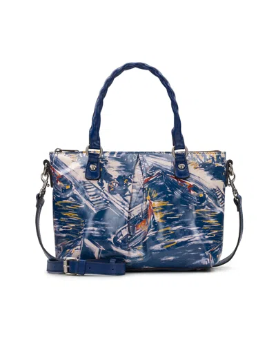 Patricia Nash Zora Top Handle Medium Crossbody Bag In Blue