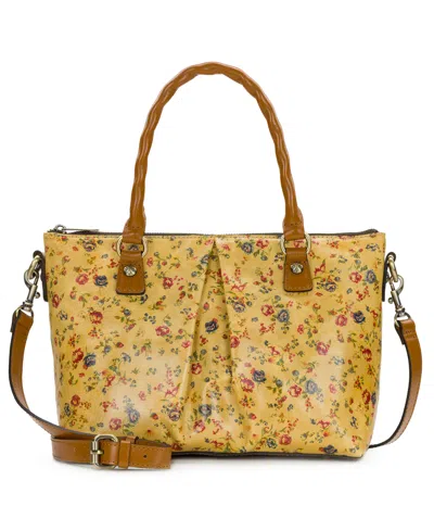 Patricia Nash Zora Top Handle Medium Crossbody Bag In Yellow
