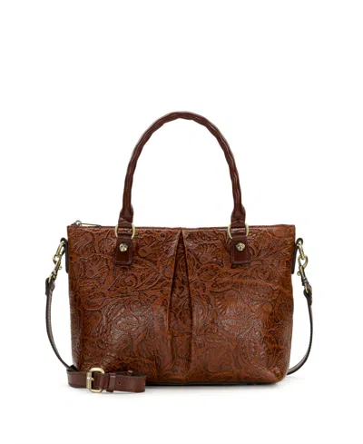 Patricia Nash Zora Top Handle Medium Tote Handbag In Brown