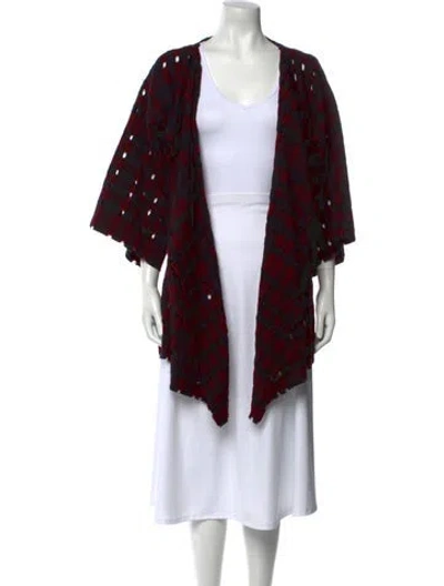 Pre-owned Patricia Padròn Virgin Wool Printed Tunic In Red