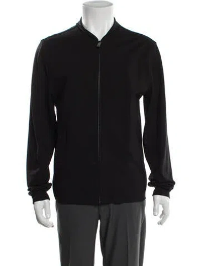 Pre-owned Patrick Assaraf Bomber Jacket In Black