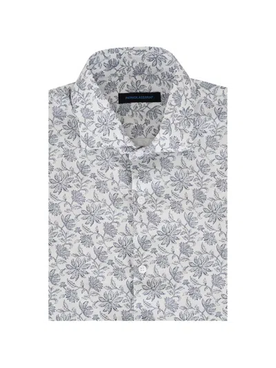 Patrick Assaraf Botanical-print Shirt In White