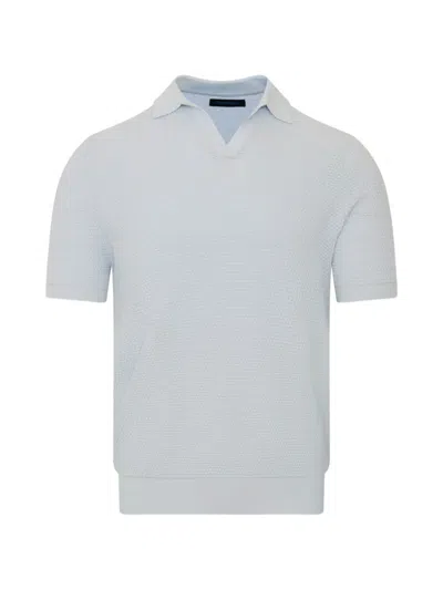 Patrick Assaraf Bubble-knit Johnny-collar T-shirt In Multi