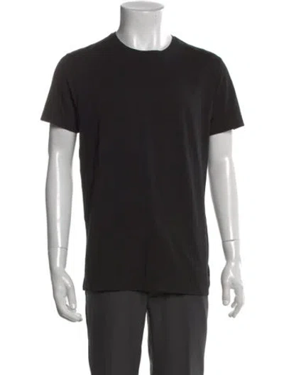 Pre-owned Patrick Assaraf Crew Neck Short Sleeve T-shirt In Black