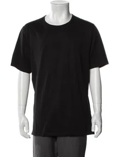 Pre-owned Patrick Assaraf Crew Neck Short Sleeve T-shirt In Black