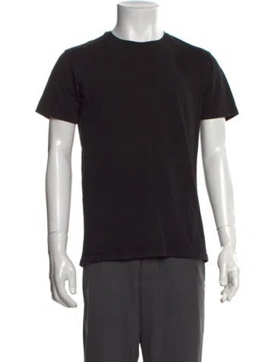 Pre-owned Patrick Assaraf Crew Neck Short Sleeve T-shirt In Black