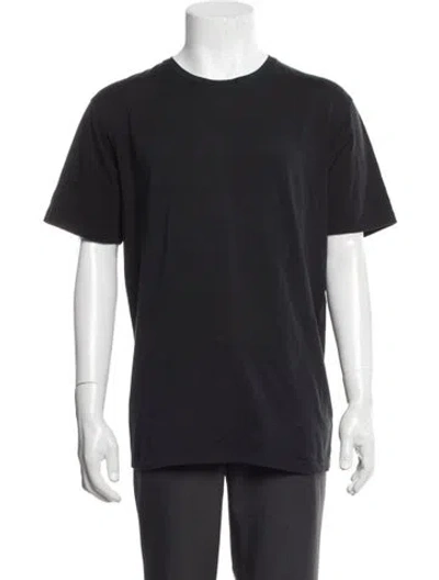 Pre-owned Patrick Assaraf Crew Neck Short Sleeve T-shirt In Black