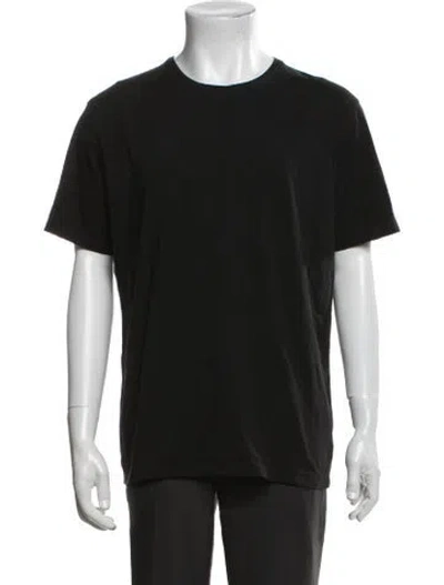 Pre-owned Patrick Assaraf Crew Neck Short Sleeve T-shirt In Black