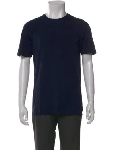 Pre-owned Patrick Assaraf Crew Neck Short Sleeve T-shirt In Blue