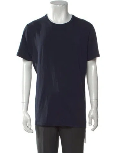 Pre-owned Patrick Assaraf Crew Neck Short Sleeve T-shirt In Blue