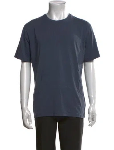 Pre-owned Patrick Assaraf Crew Neck Short Sleeve T-shirt In Blue